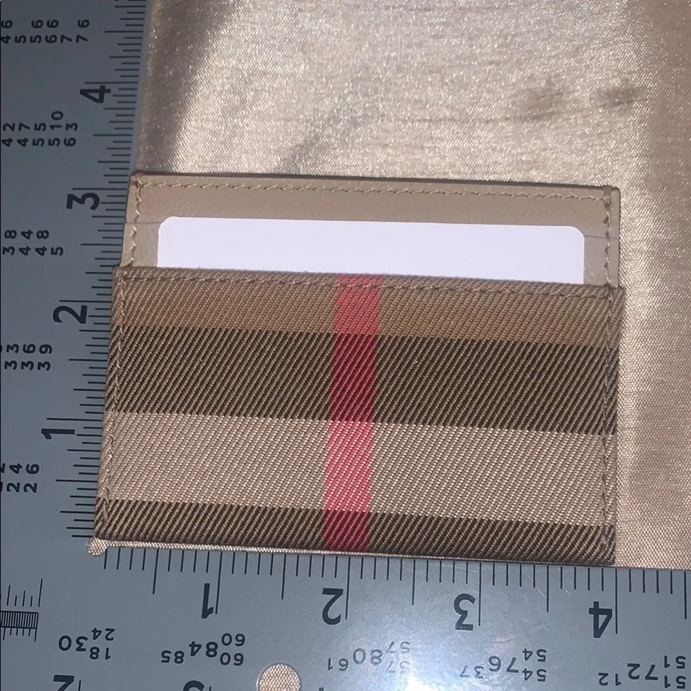 Burberry Brown Card Holder with Classic Design NWT Authentic